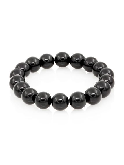 Браслет из камней турмалина шерл фотография, вид сверху