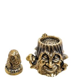 AM-1776 Наперсток «Пень с Совушкой» (латунь)