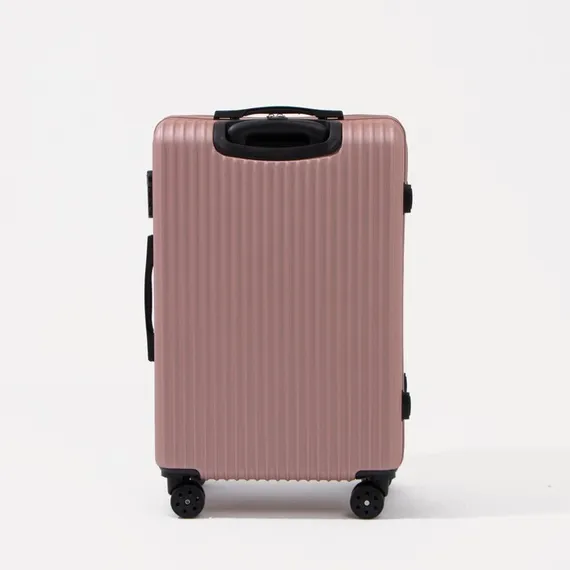 Чемодан большой 26&quot;, кодовый замок, цвет белый/розовый