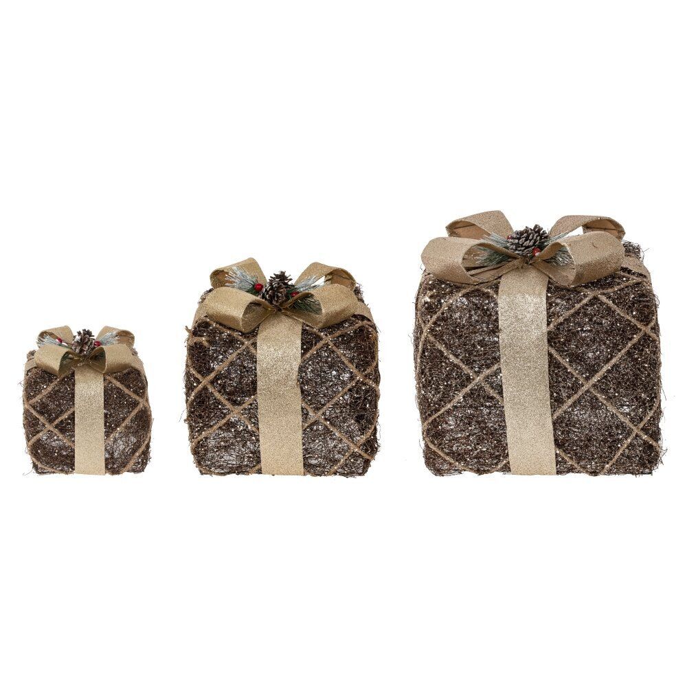 GAEM Набор из 3 декоративных изделий "Подарки", L28 W27 H31 см