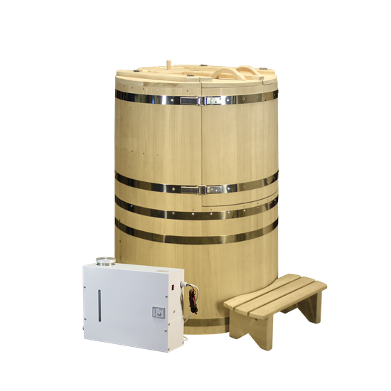 Комплект "КРУГЛЫЙ XXL" (кедровая бочка с парогенератором)