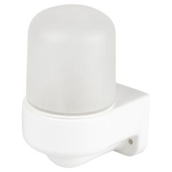 Светильник ЭРА НББ 02-60-003 для бани и сауны керамика/стекло угловой IP54 E27 max 60Вт белый НПБ400 | Светильники ЖКХ IP54