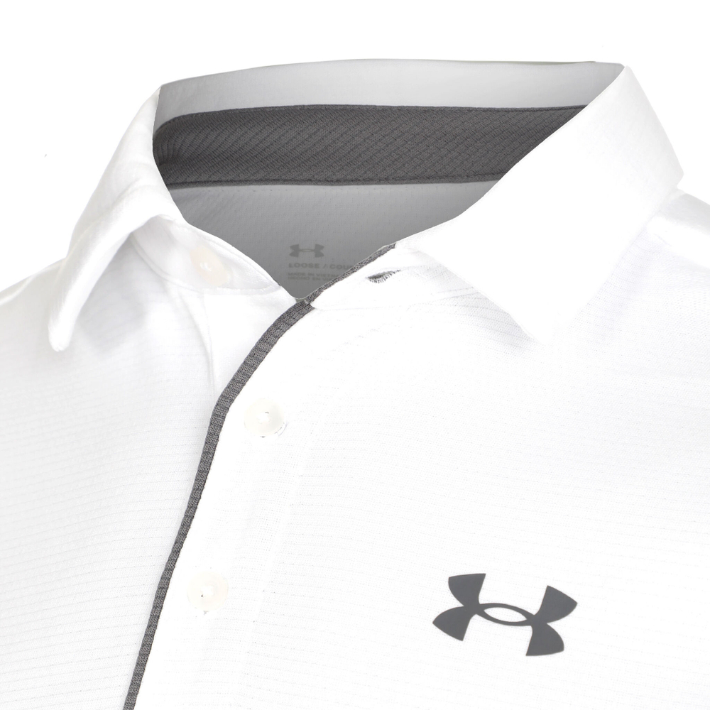 Мужское теннисное поло Under Armour Tech Polo Men - White, Grey