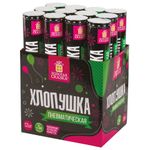 Хлопушка пневматическая ЗОЛОТАЯ СКАЗКА 28 см, фольга, конфетти, ассорти, 591473