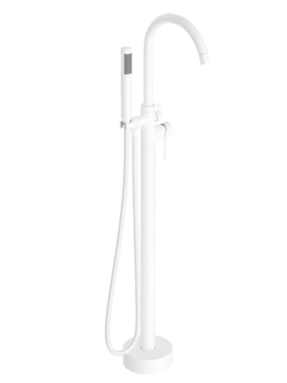 Напольный смеситель для ванны с душем STWORKI Лунд S25130WH матовый белый