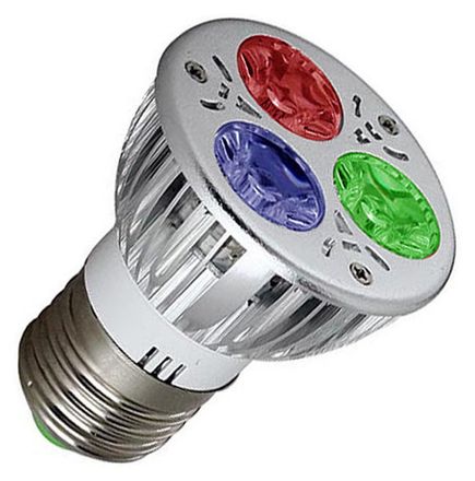 Лампы светодиодные 3-х цветные