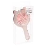 Расчёска массажная зеркальная «КИТИ СЕТ», цвет благородное золото, 19.5*10см (коробка PVS)