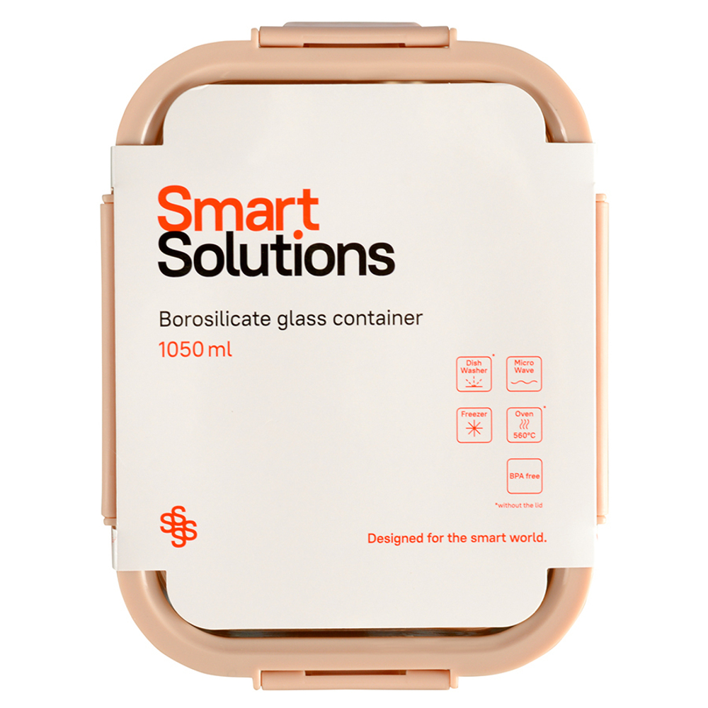 Контейнер для запекания, хранения и переноски продуктов в чехле smart solutions, 1050 мл, бежевый