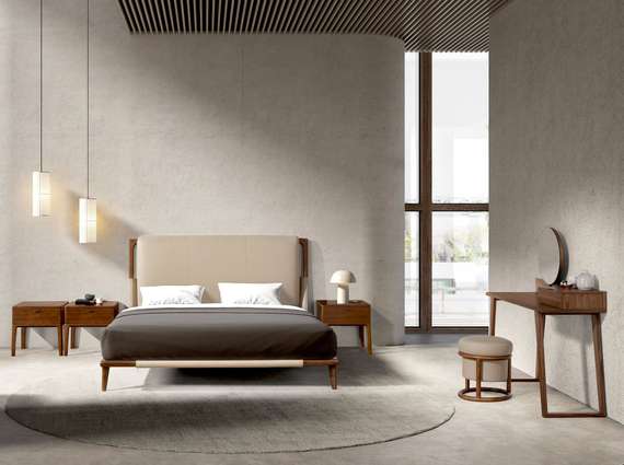 Кровать 7194 из экокожи цвета норки 180 х 200 см