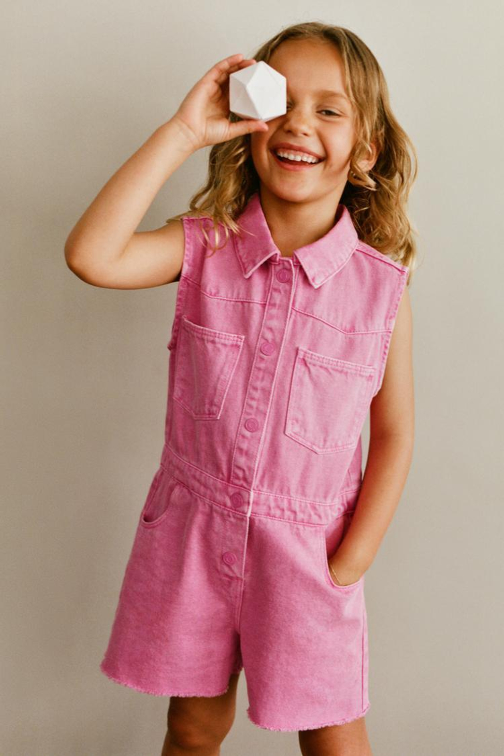 ZARA КОМБИНЕЗОН ИЗ ТВИЛА, ЦВЕТ ФУКСИИ