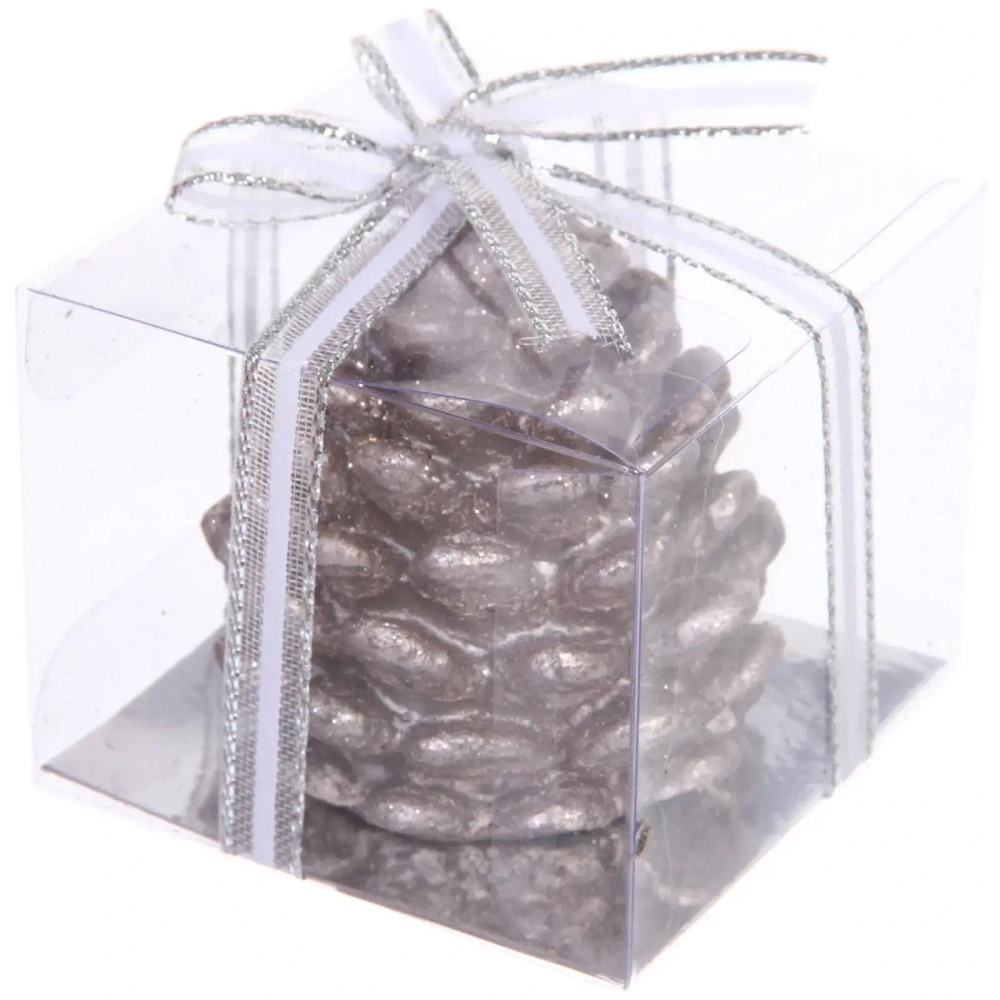 Свеча новогодняя «Лесная шишка» 6,7*6,7*5 см, Шампань