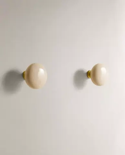 ZARA HOME МЕБЕЛЬНАЯ РУЧКА ИЗ КЕРАМИКИ, ЭКРЮ
