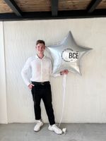 Звезда белая 91 см с индивидуальной надписью