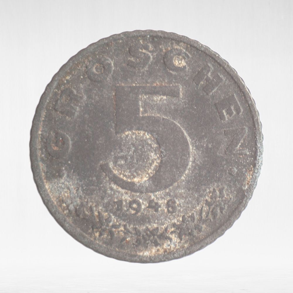 Austria, 5 Groschen, 1948, F