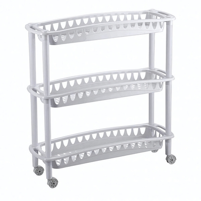 Этажерка узкая "джулия" 3 полки 590х180х610 мм (светло-серый)