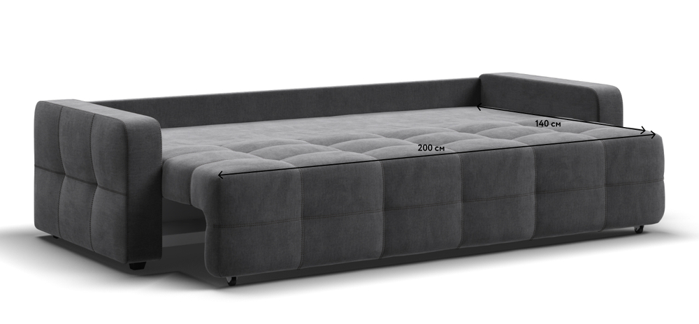 Диван Денди Велюр Монолит серый