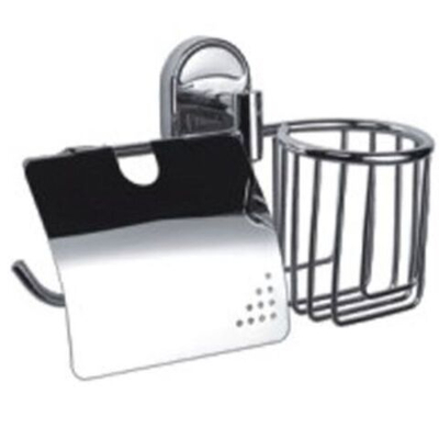 Держатель для туалетной бумаги, с корзинкой, мет-л, хром, Frap, F1903-1