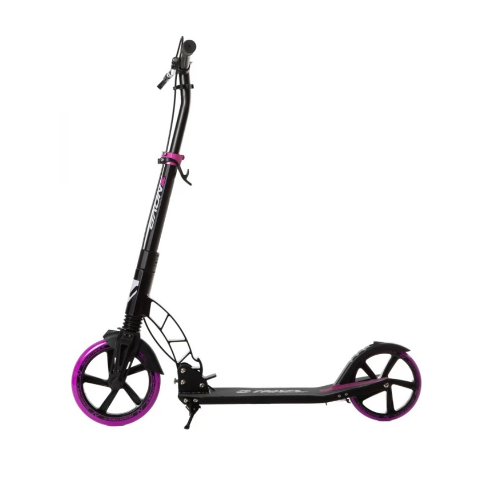 Самокат для детей NOVATRACK DEFT PRO, 230/200 мм, ручной тормоз,  фиолетовый