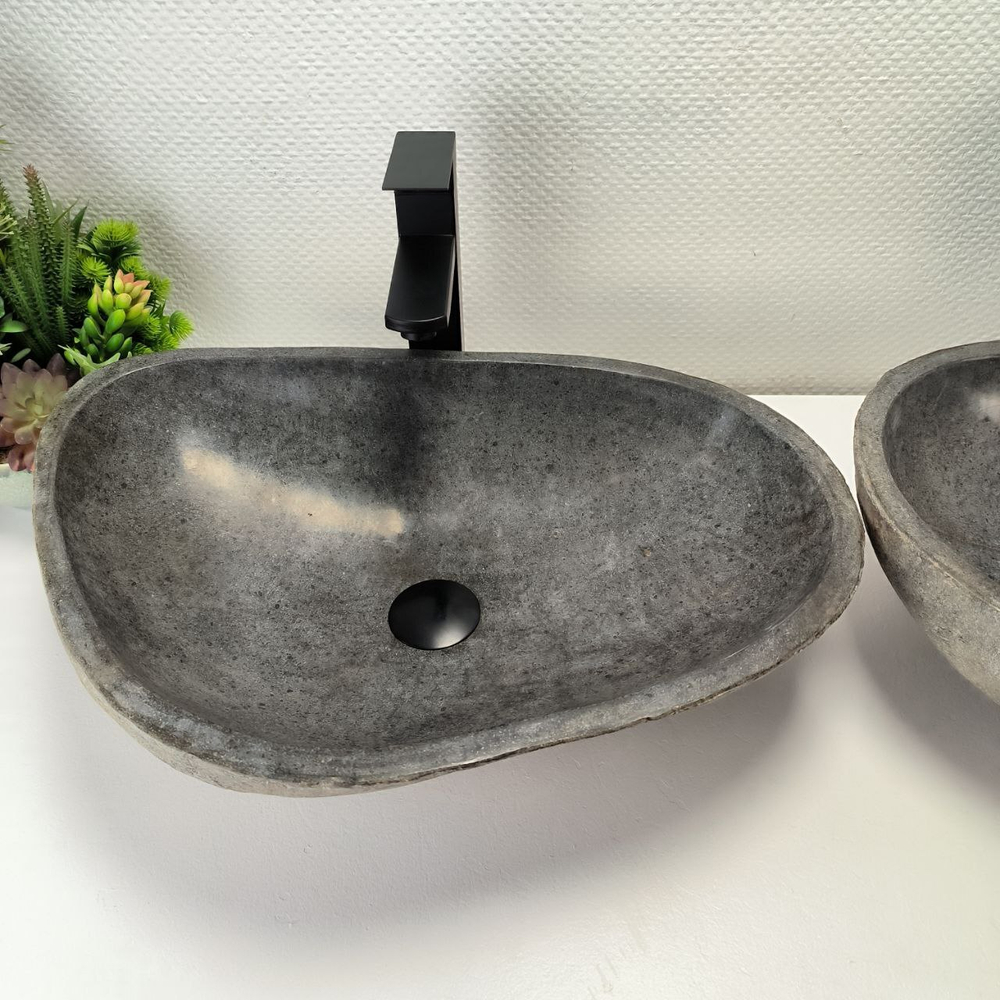 Раковина из речного камня ПАРА! RS-63842 54*38*15 2шт 0127