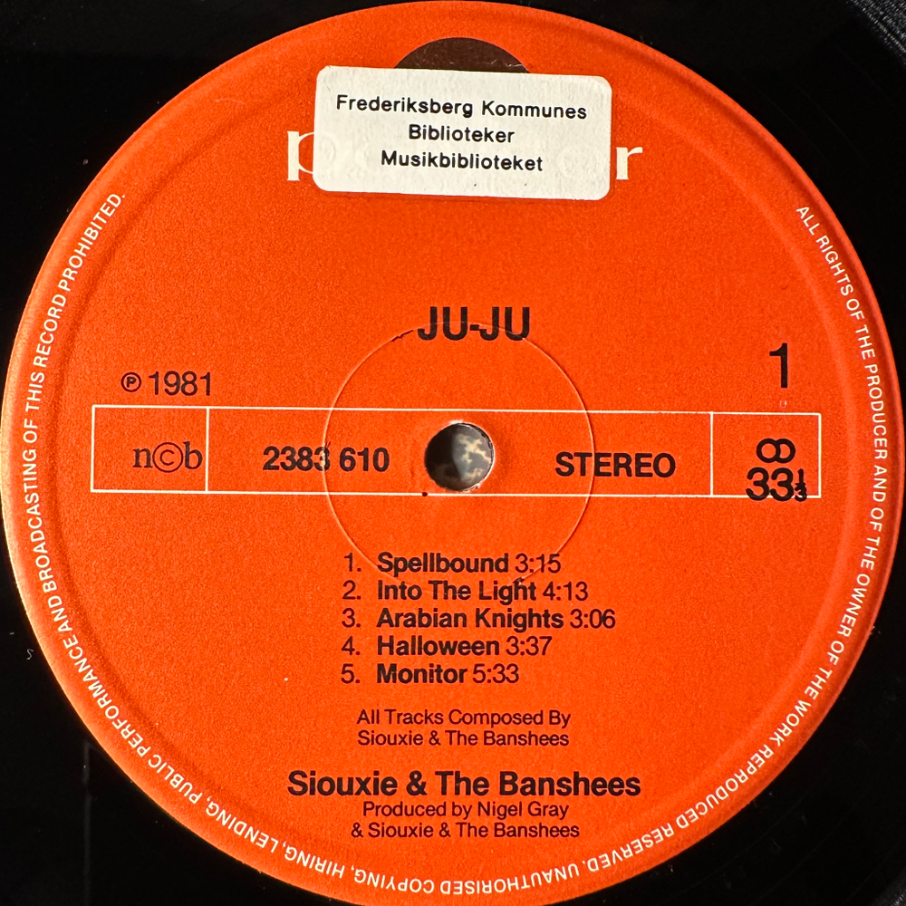 Siouxsie And The Banshees ‎– Juju (Скандинавия 1981г.)