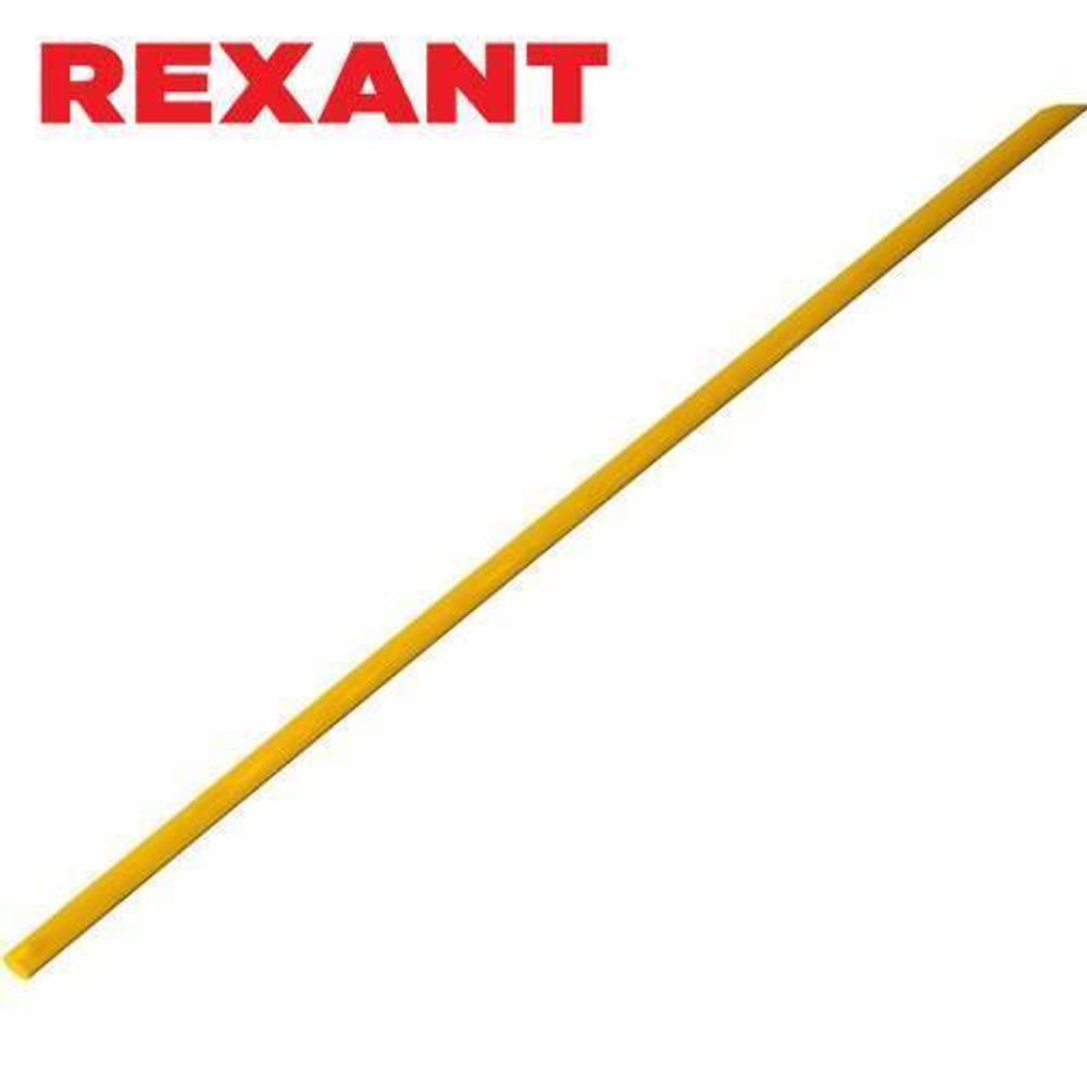 2,0/1,0 мм 1м термоусаживаемая трубка желтая Rexant/20-2002