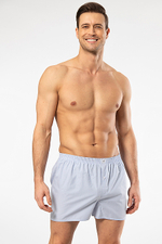 Трусы мужские боксеры светло-голубой клетка