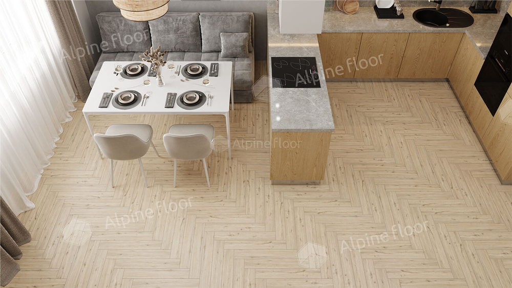 Ламинат Alpine Floor Herringbone 12 Pro LF106-01 Дуб Лион