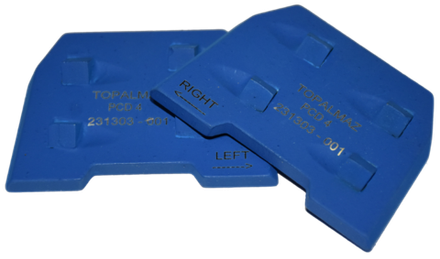 Пад для шлифовки, фрезеровки бетона (Евро) "Коготь" PCD TOPALMAZ, правый и левый