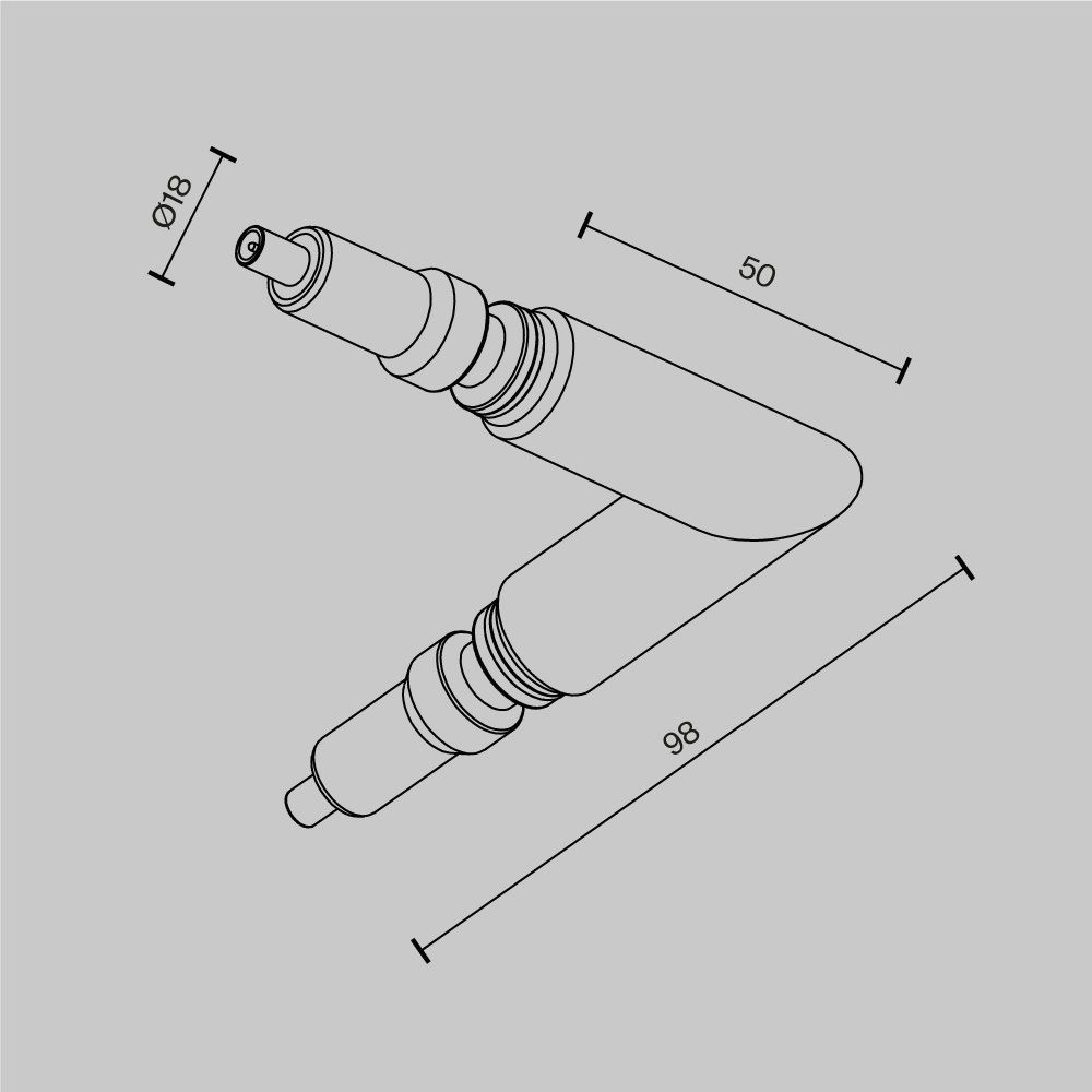 Коннектор L-образный для штанговой системы Maytoni Axity CA006EC-B