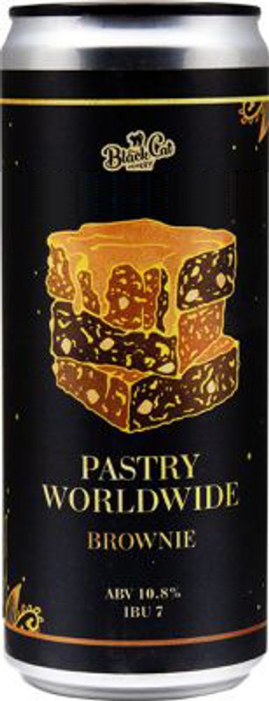 Пиво Блэк Кэт Пэйстри Ворлдвайд: Брауни / Black Cat Pastry Worldwide: Brownie 0.33 - банка