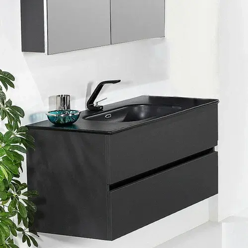 Тумба без раковины 120x46 2 полки Armadi Art Vallessi 837-120-A mat
