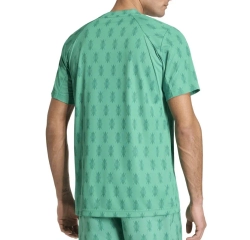 Мужская теннисная футболка Adidas Club Climacool Graphic - semi court green/collegiate green