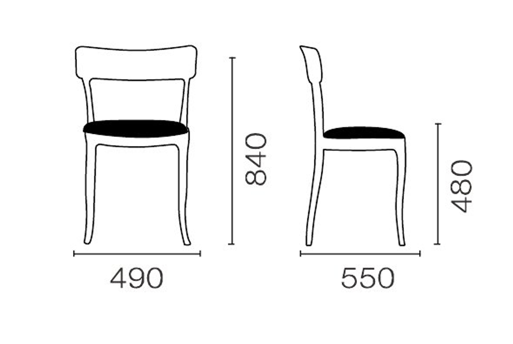 Стул пластиковый с обивкой Papatya Hera-S Soft
