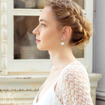 LEFIREL' Серьги серебряные женские "Клевер" с цветами из муранского стекла / ювелирные украшения из родированного серебра 925