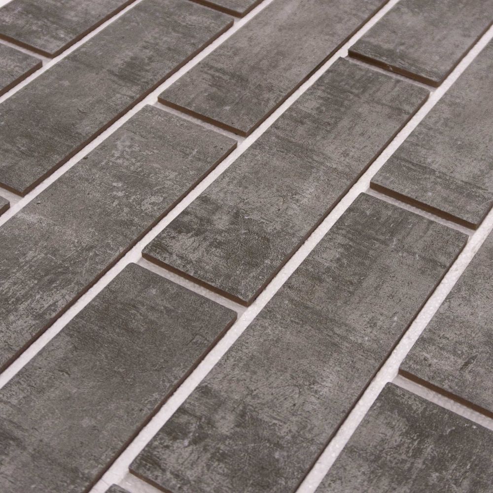 Beryoza Ceramica, Brick Wall Серый, 250x75x7 - клинкерная фасадная плитка