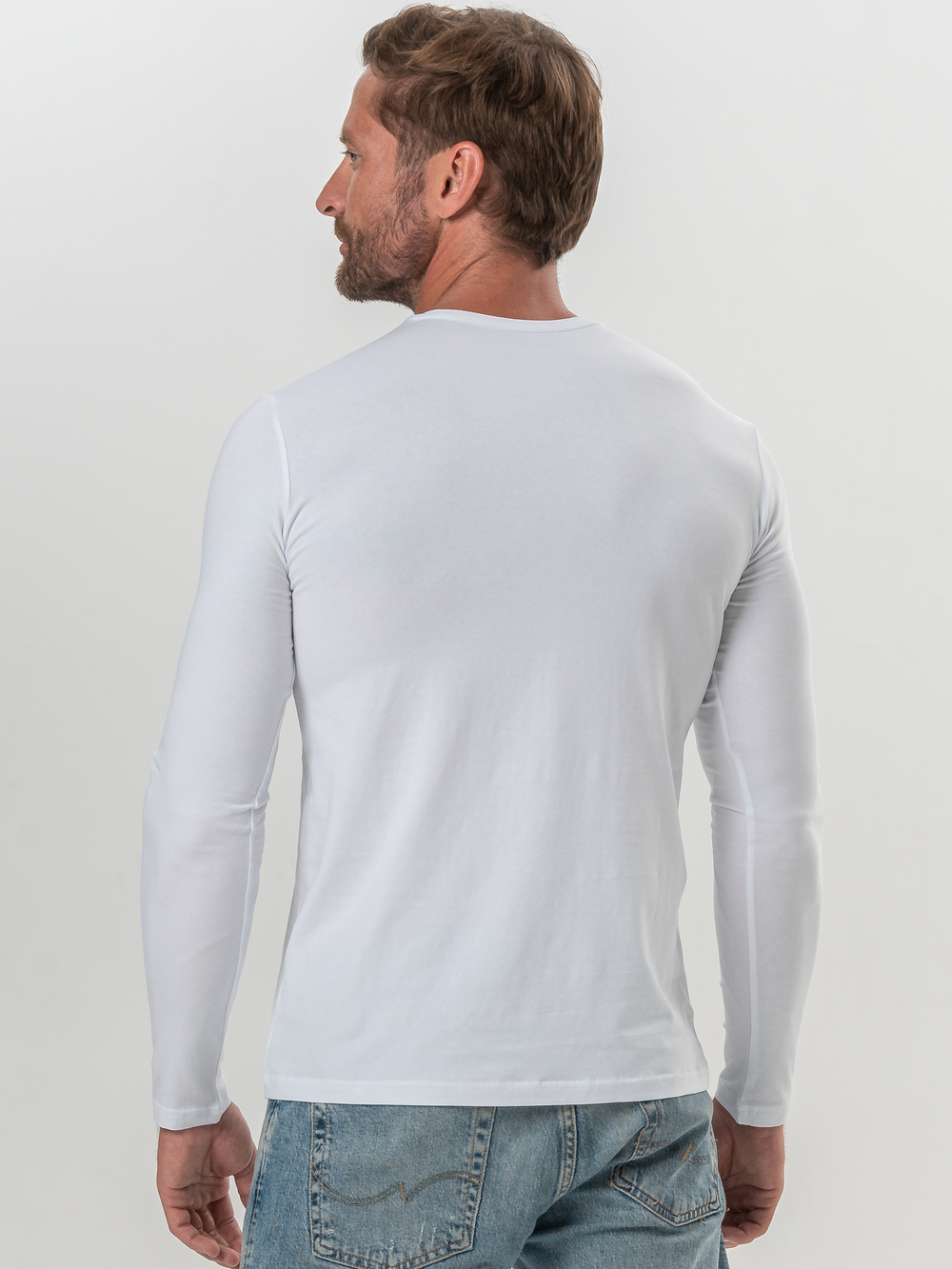 Футболка мужская с круглым вырезом белый