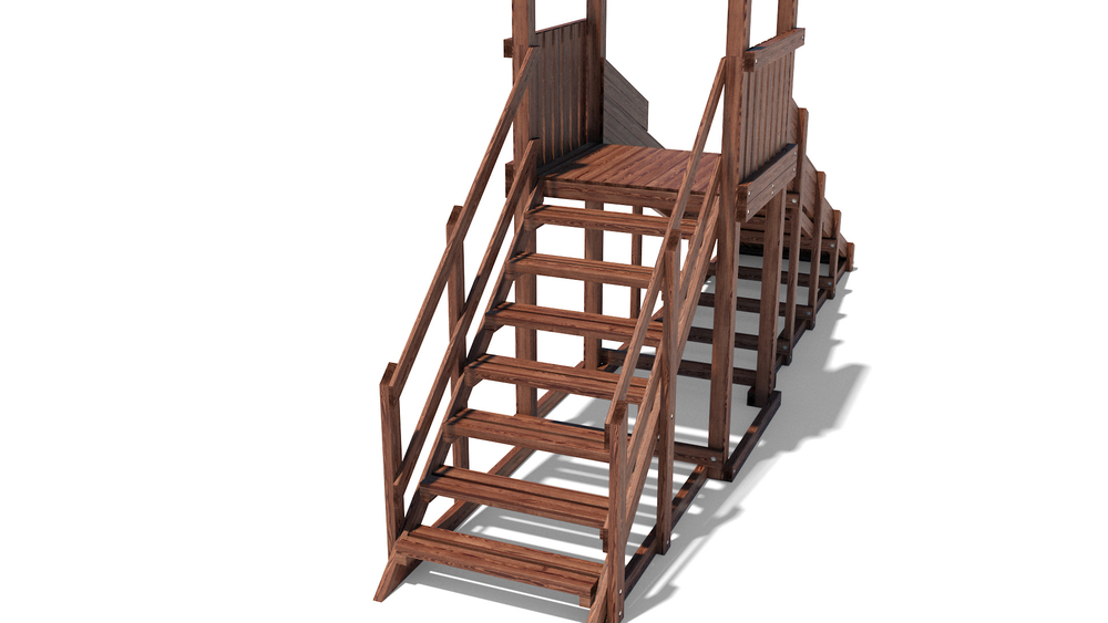 Зимняя деревянная горка W-3 (длина ската 3,5м)