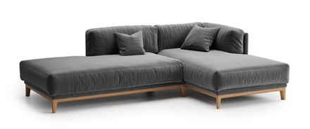 4-х местный нераскладной диван с кушеткой Case 909/928