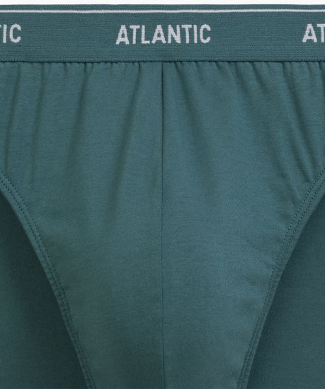 Мужские трусы (2шт) слипы спорт Atlantic 2RMP-001, хлопок, сине-зеленый + зеленый