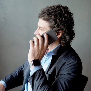 Чехол для iPhone 13 из натуральной кожи теленка, стального цвета