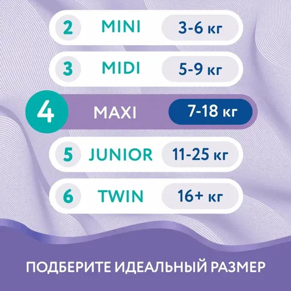 Evy Baby подгузники №4 Maxi (7-18 кг) 21шт/упак