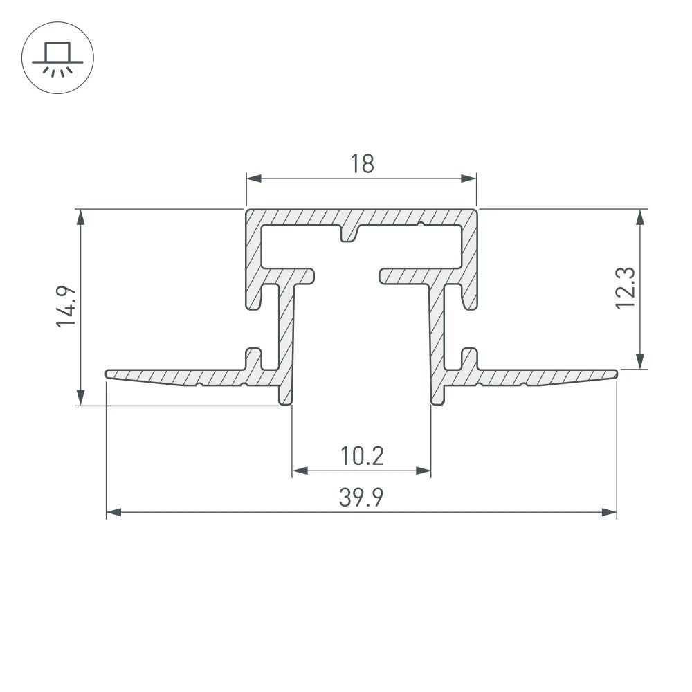 Профиль-держатель TEK-PIK-1010-2000 (Arlight, Алюминий) 029090