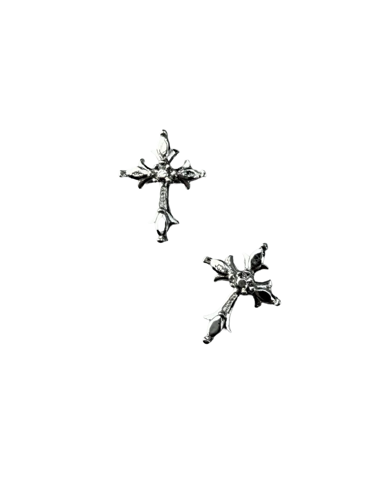 Крест серебряный №15 Pink House, 1шт