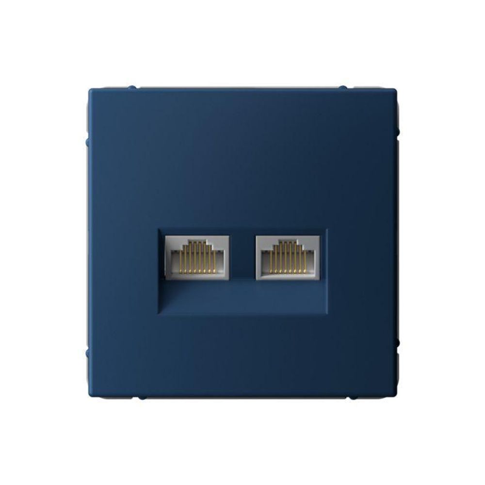 Розетка двойная компьютерная ArtGallery RJ45+RJ45 кат. 6A механизм аквамарин SE GAL001188