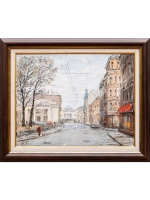 Картина маслом "Караванная улица" Стеняев