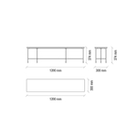 Стол журнальный длинный ENZA HOME SOLARO EH50496