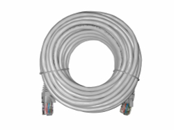 Патч-корд UTP4 cat 5e, 10 м, серый, литой коннектор
