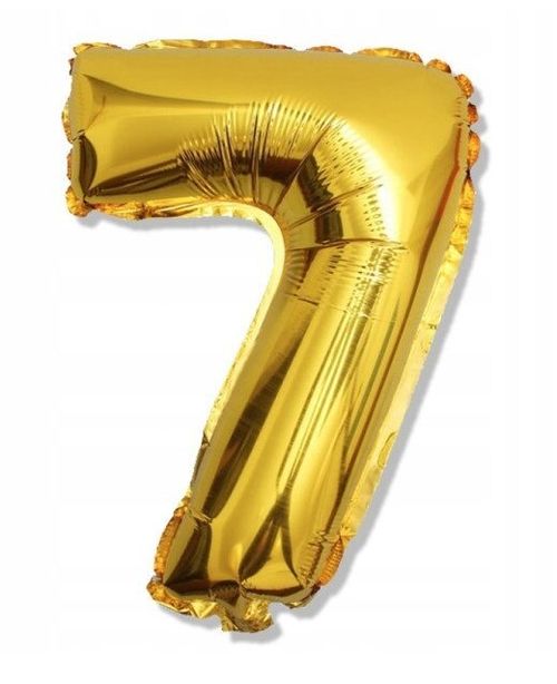 Шар цифра №7 Золото