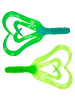 Твистер несъедобный Helios Credo Four tail 3,35"/8,5 см Red & White 100шт. (HS-20-003-N)