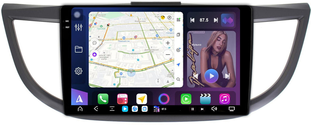 Магнитола для Honda CR-V 4 2012-2016 (большая рамка) - FarCar GX469M монитор 10.36" 2K QLED на Android 14, TS20, 6+128Гб, CarPlay, 4G SIM-слот